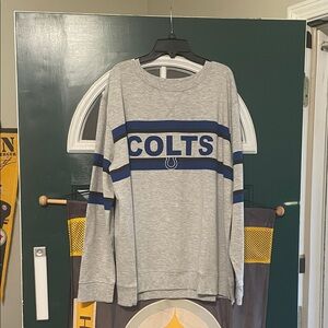 Colts Gray and Blue Men's Sweater
